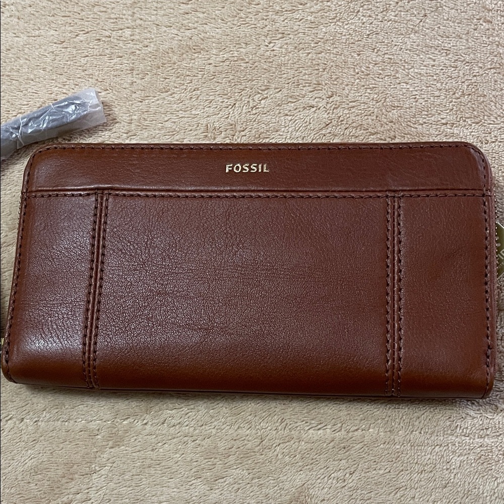Fossil Cognac Leather Wallet
